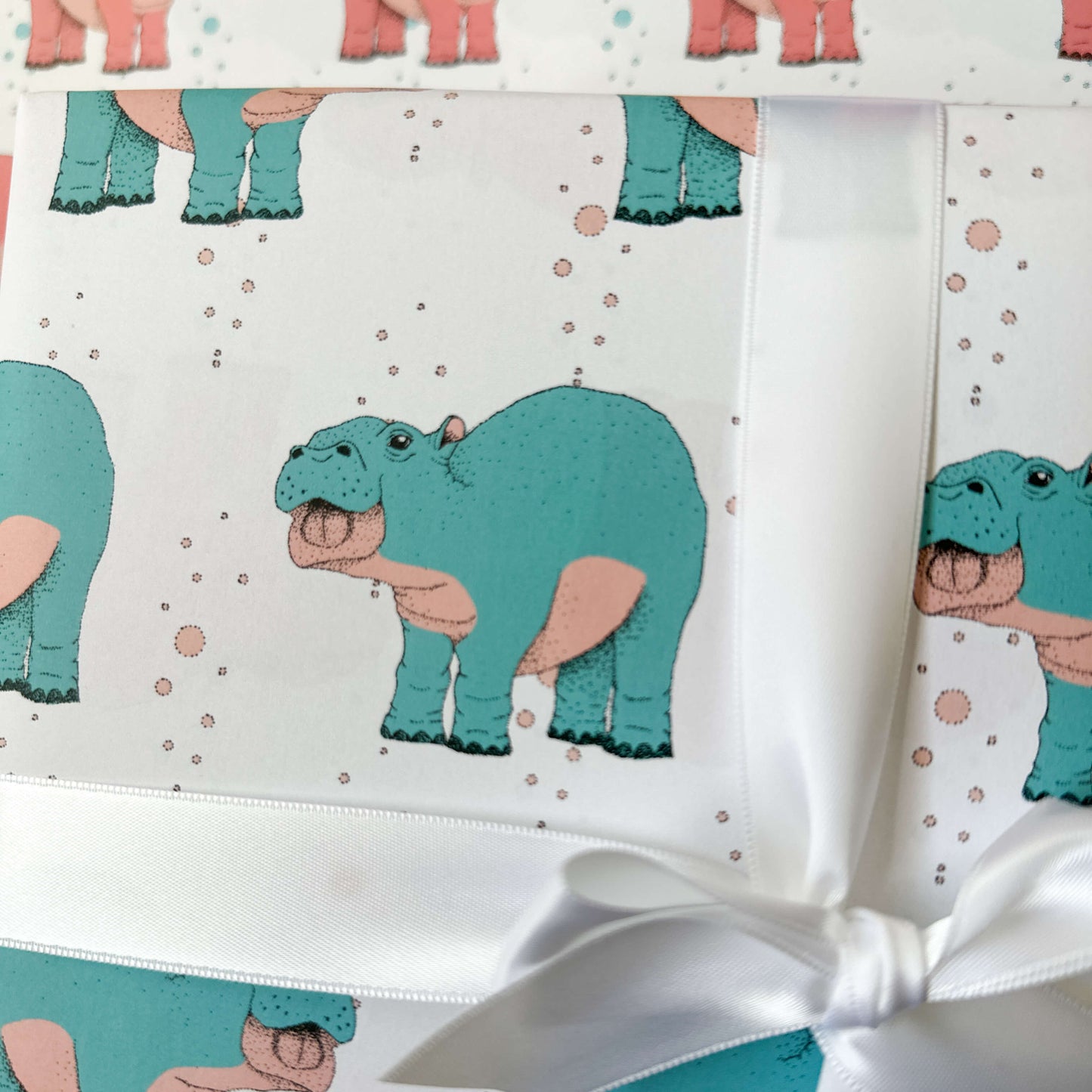 Baby Hippo Wrapping Paper and Tags