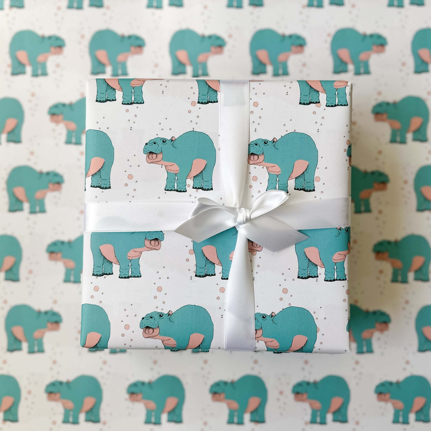 Baby Hippo Wrapping Paper and Tags