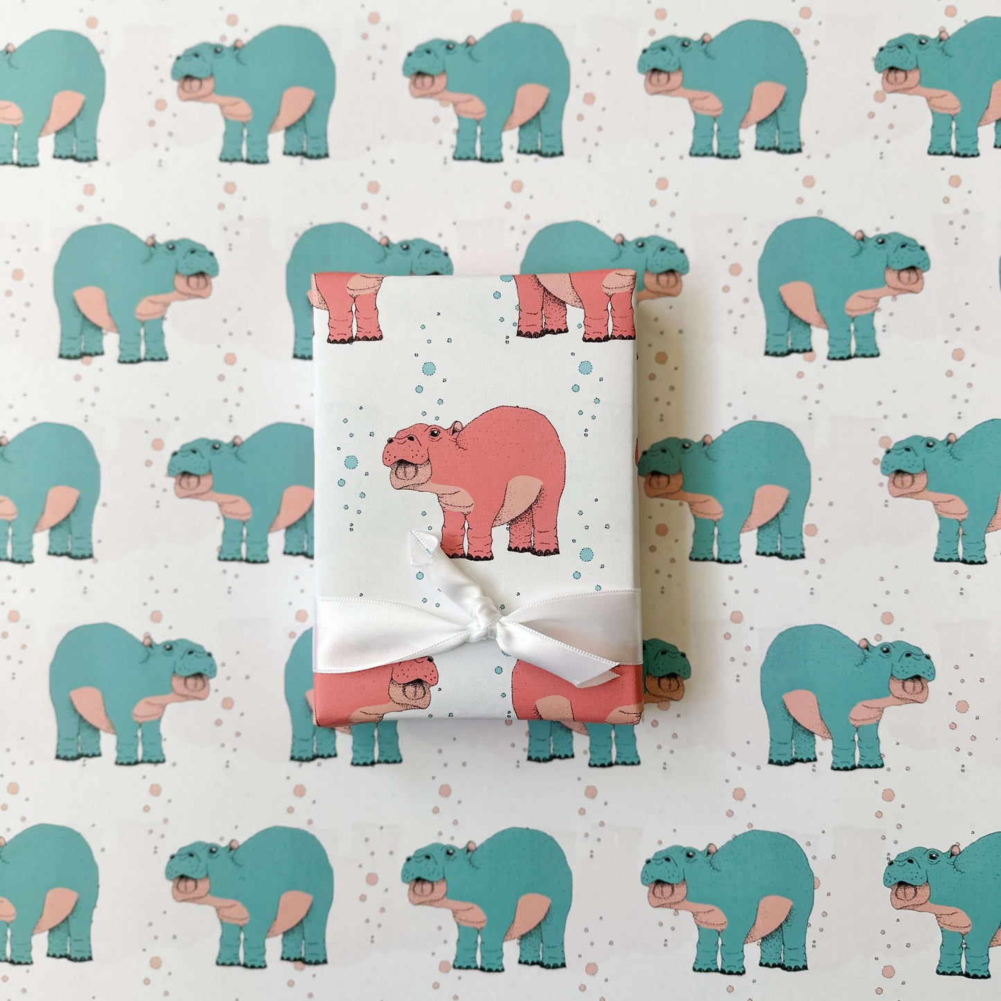 Baby Hippo Wrapping Paper and Tags