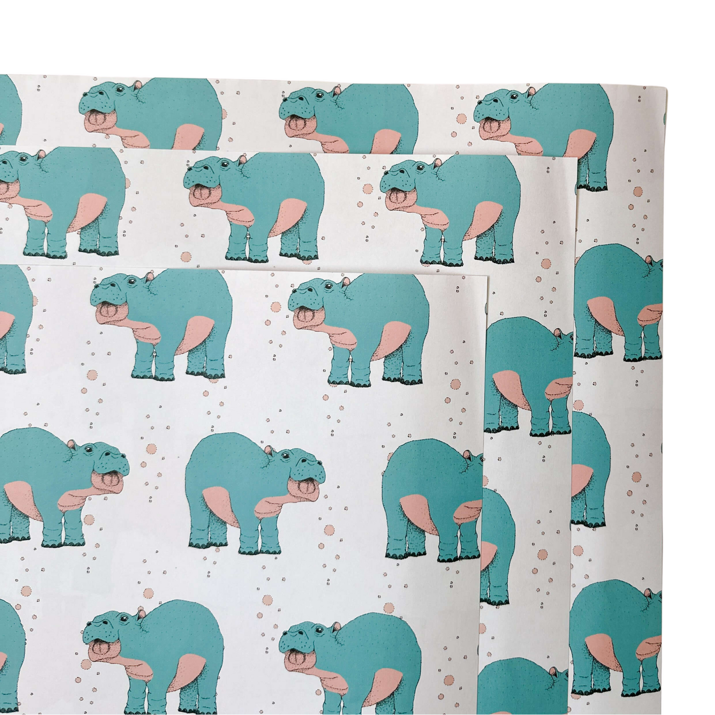 Baby Hippo Wrapping Paper and Tags