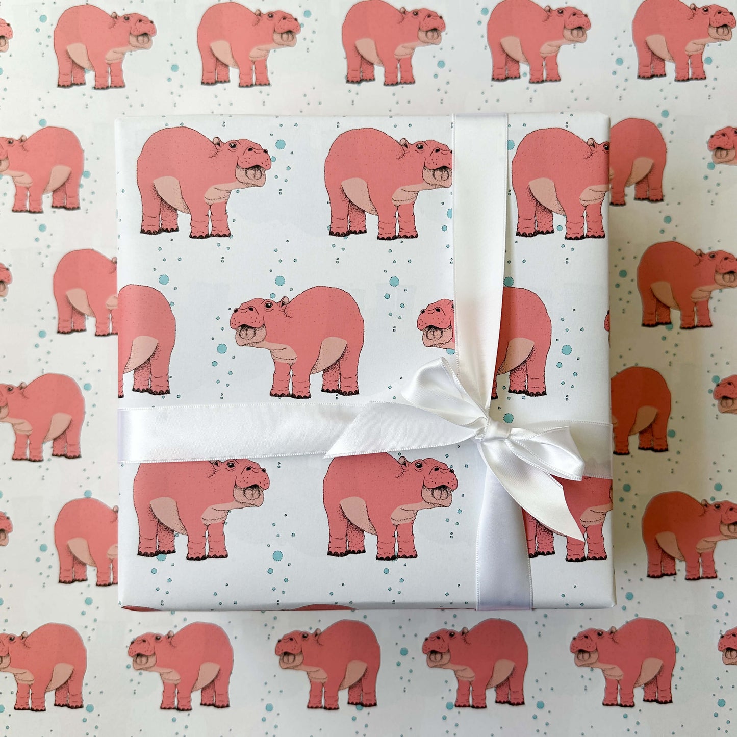 Baby Hippo Wrapping Paper and Tags