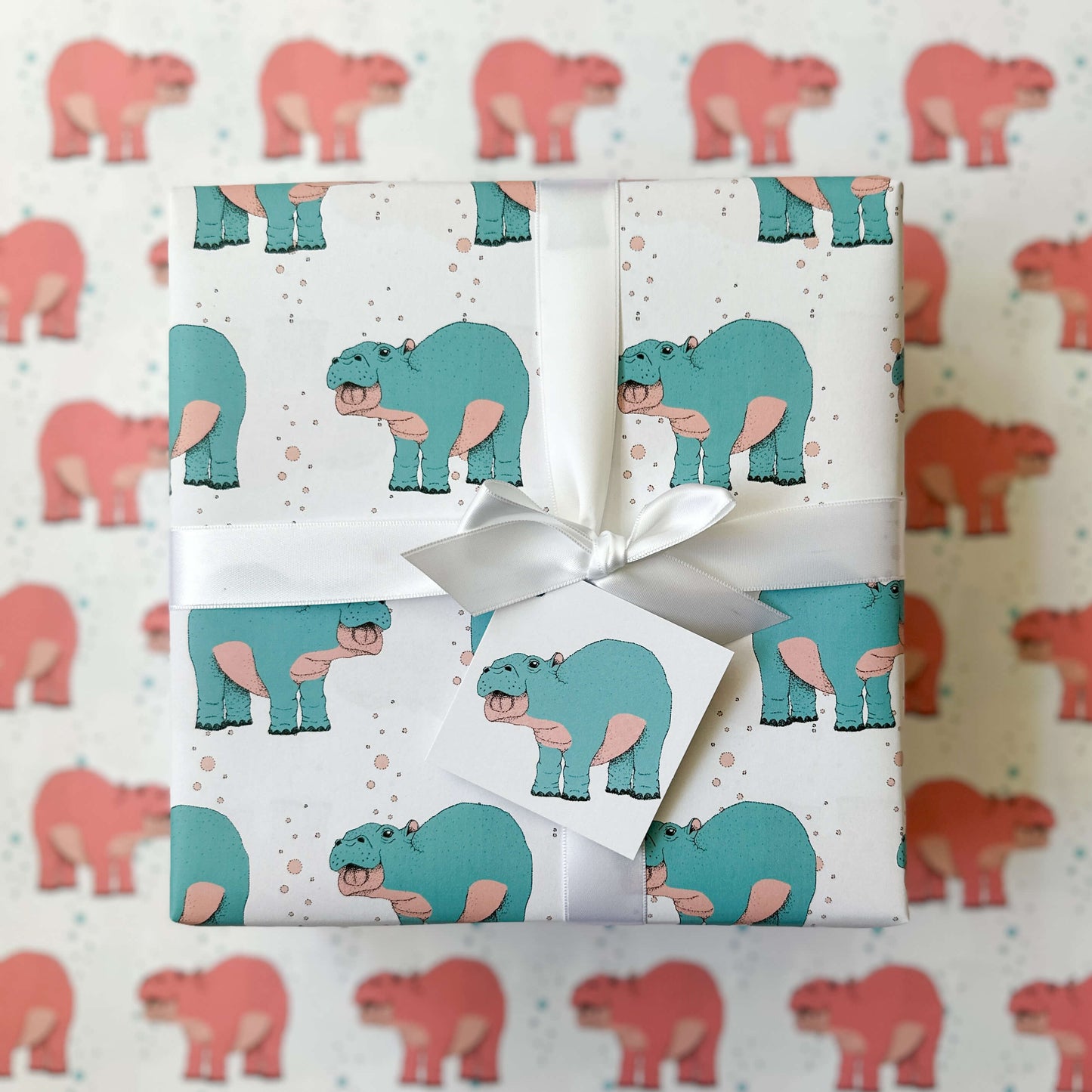 Baby Hippo Wrapping Paper and Tags