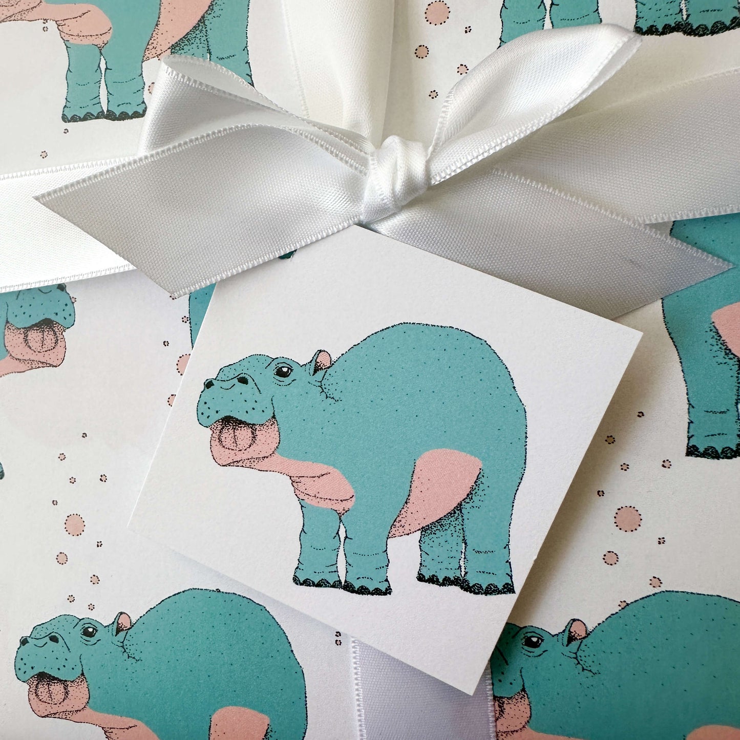 Baby Hippo Wrapping Paper and Tags