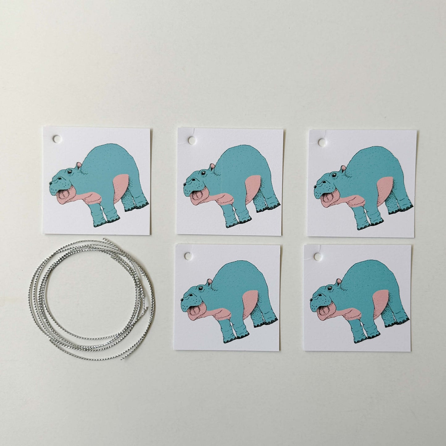 Baby Hippo Wrapping Paper and Tags