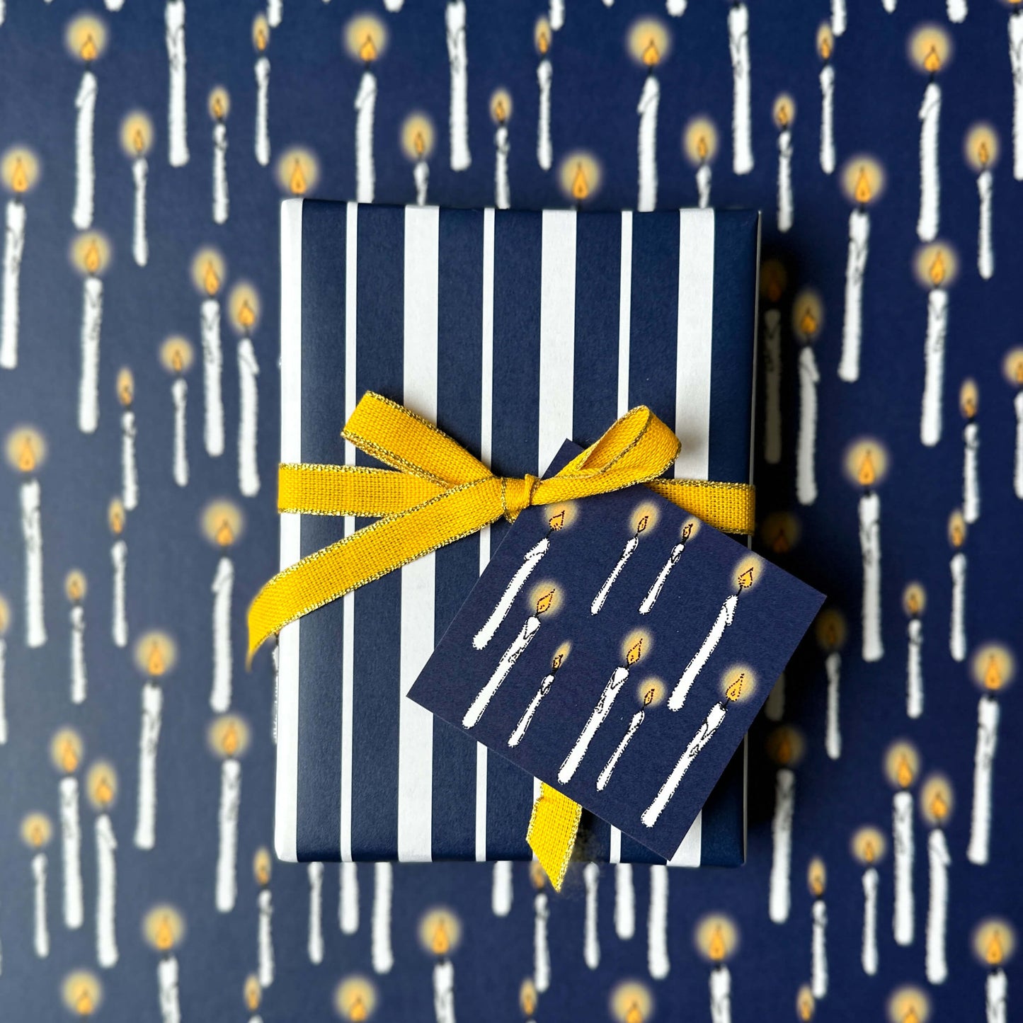 Floating Candle Wrapping Paper and Tags