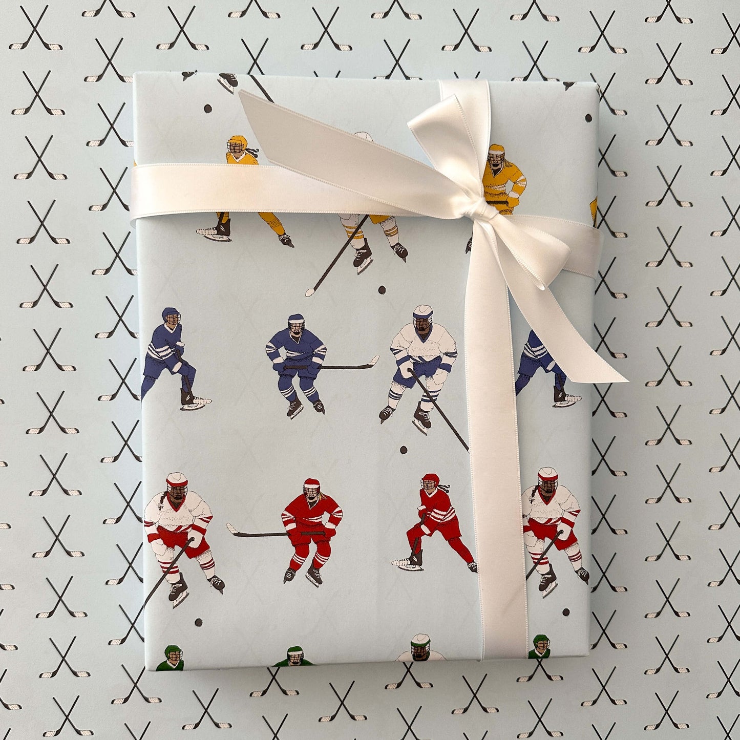 Hockey Wrapping Paper and Tags