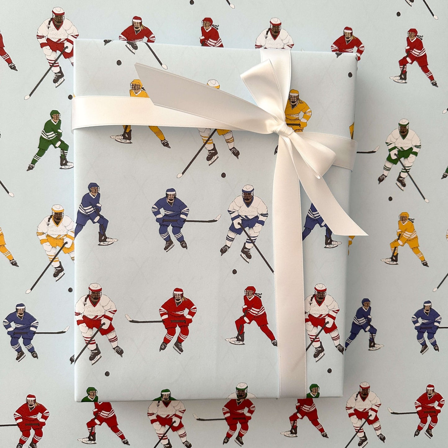 Hockey Wrapping Paper and Tags