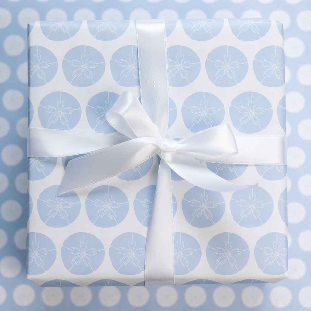 Sand Dollar Wrapping Paper - Blue