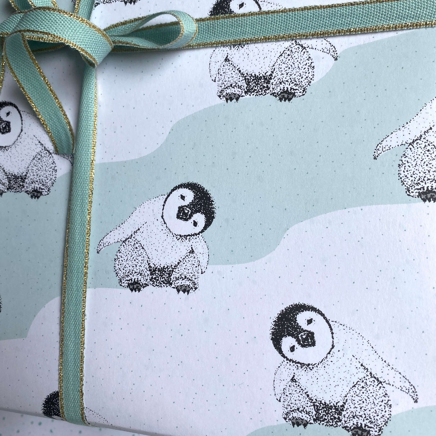 Baby Penguin Wrapping Paper and Tags