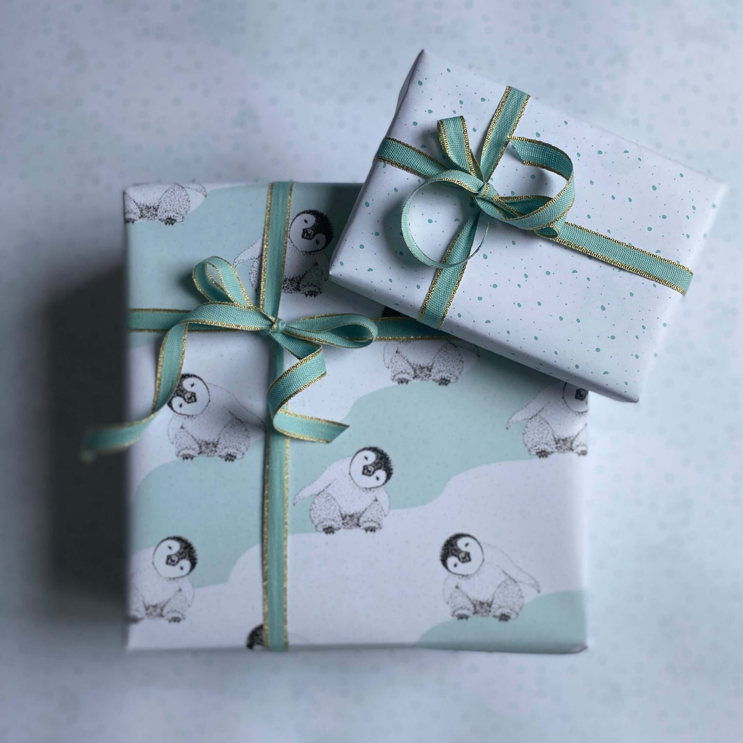 Baby Penguin Wrapping Paper and Tags