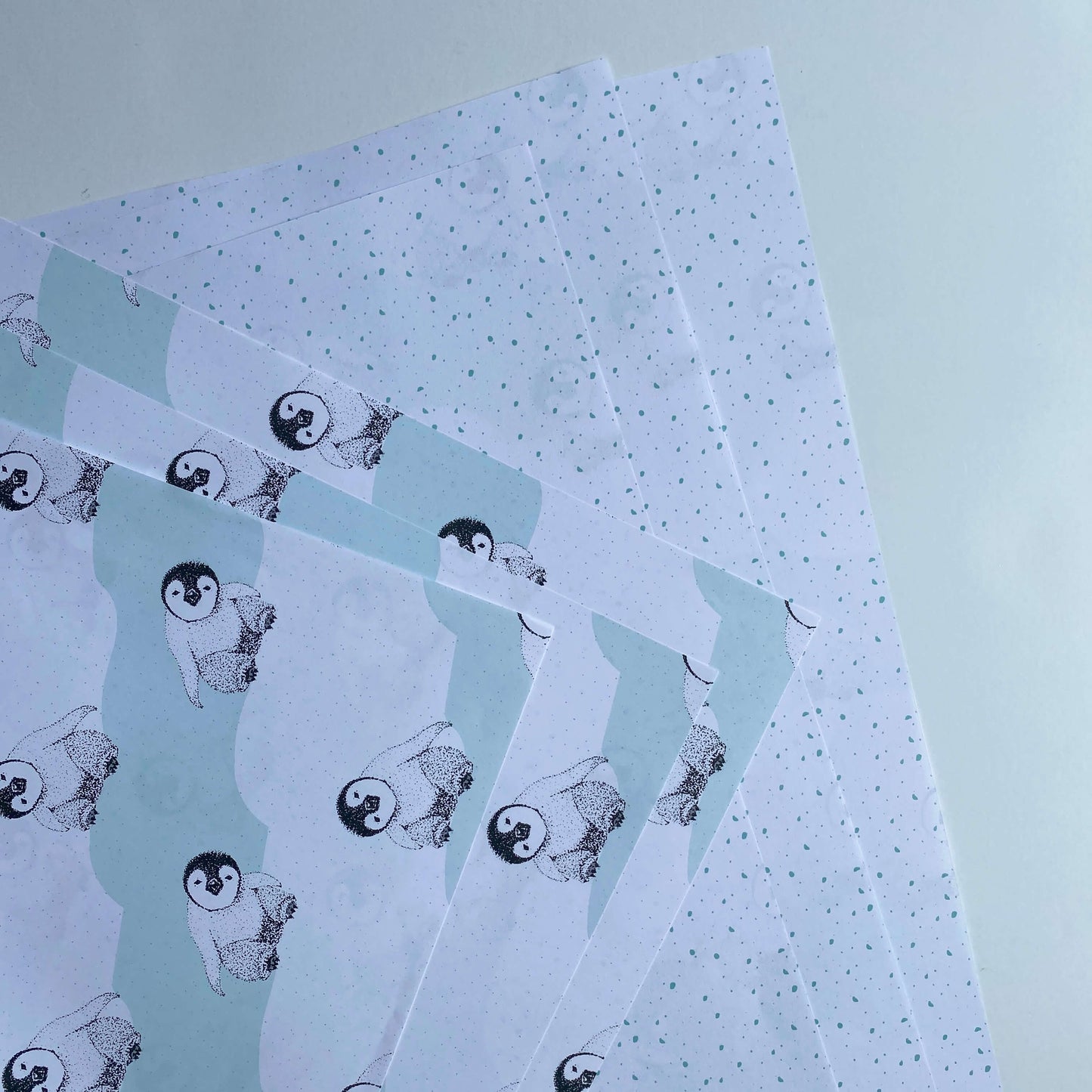 Baby Penguin Wrapping Paper and Tags