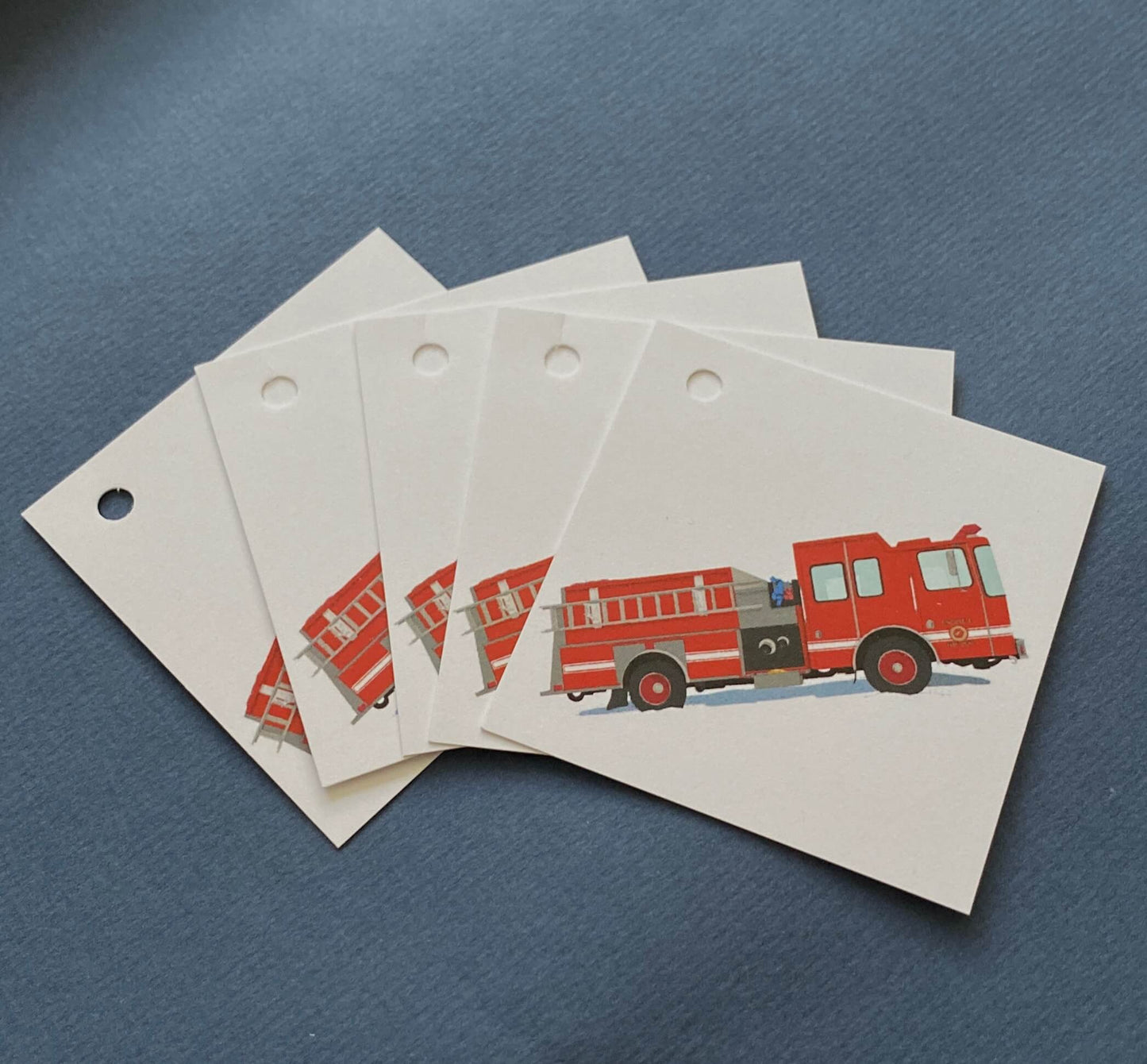 Fire Truck Wrapping Paper and Tags