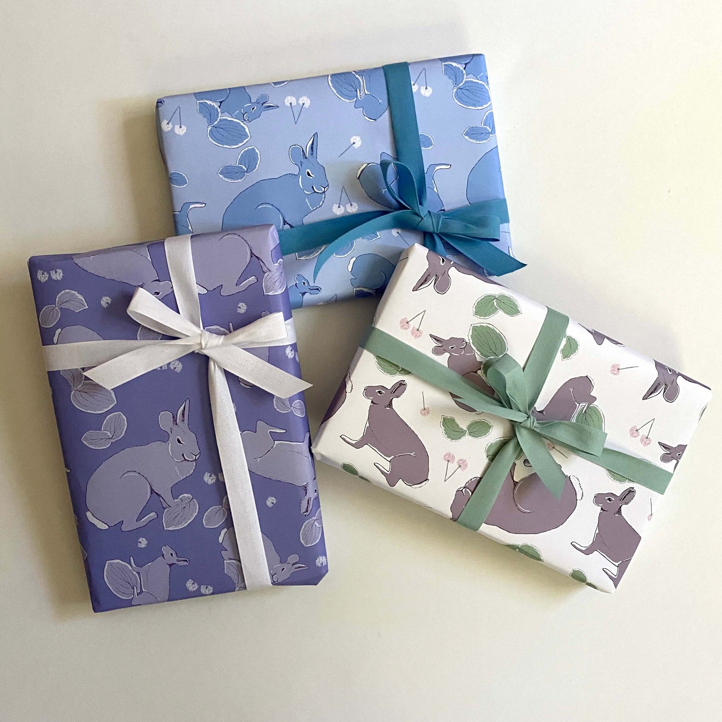 Rabbit Wonders Wrapping Paper - Blue