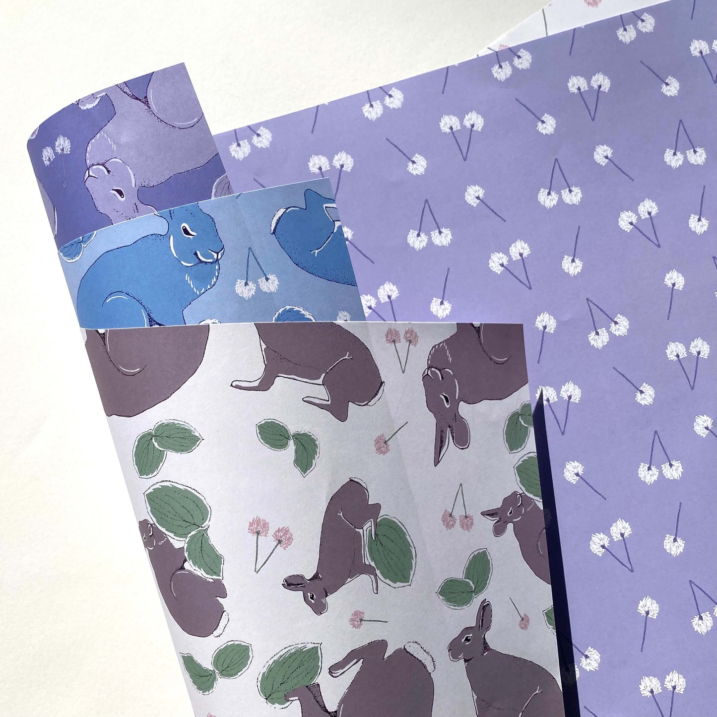 Rabbit Wonders Wrapping Paper - Blue