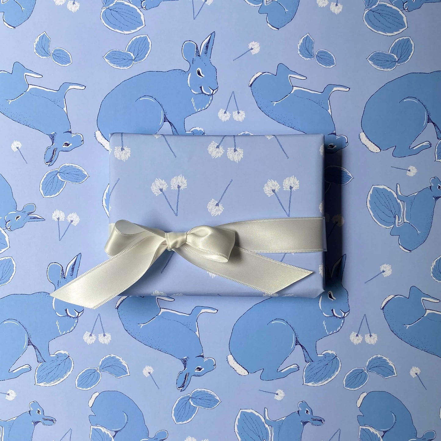 Rabbit Wonders Wrapping Paper - Blue