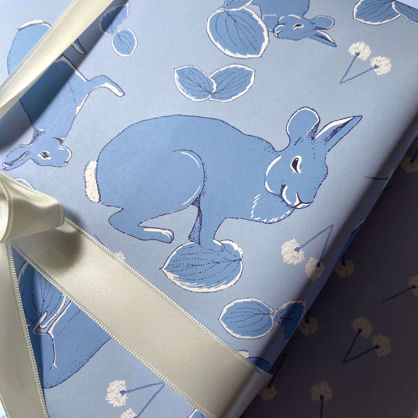 Rabbit Wonders Wrapping Paper - Blue