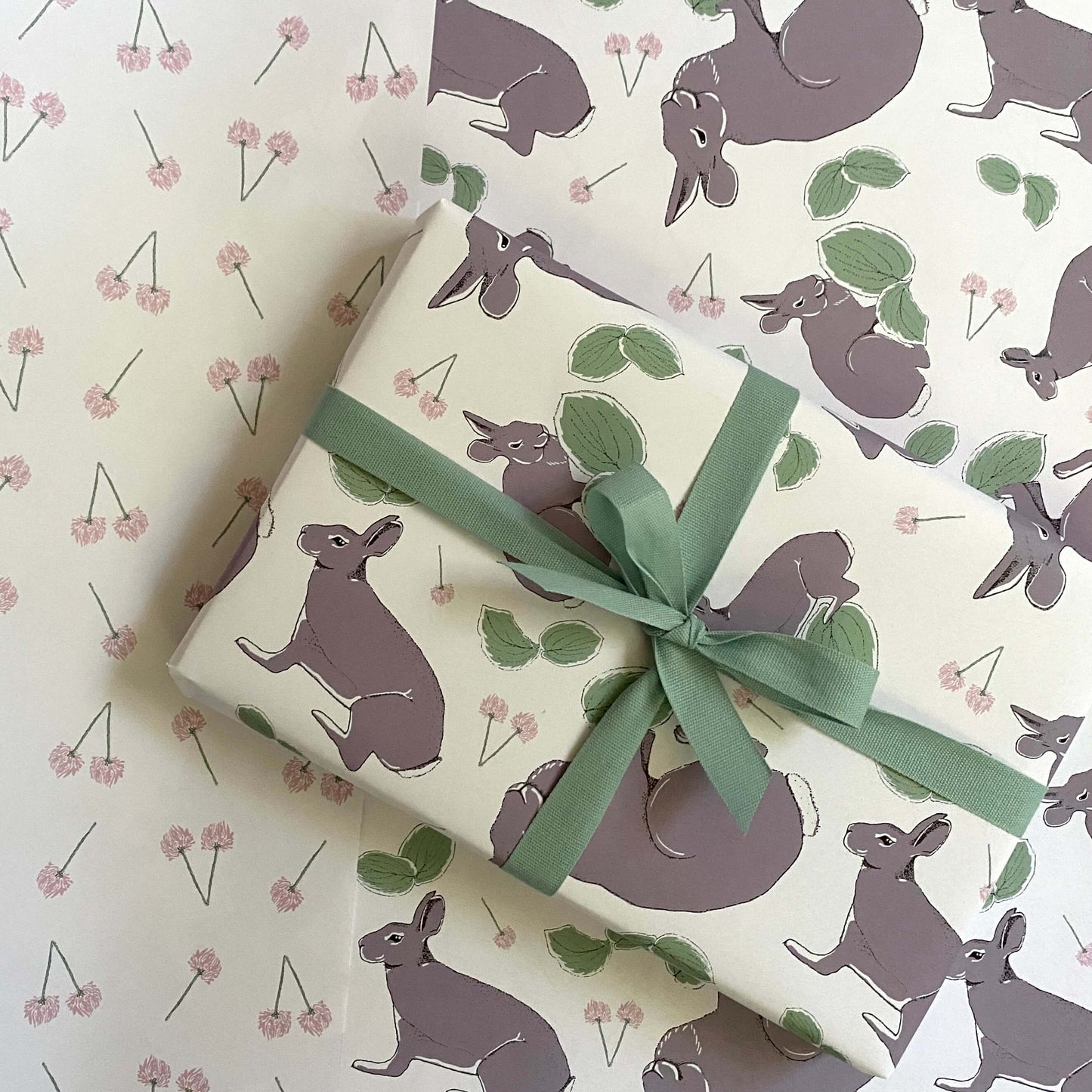 Rabbit Wonders Wrapping Paper - Blue
