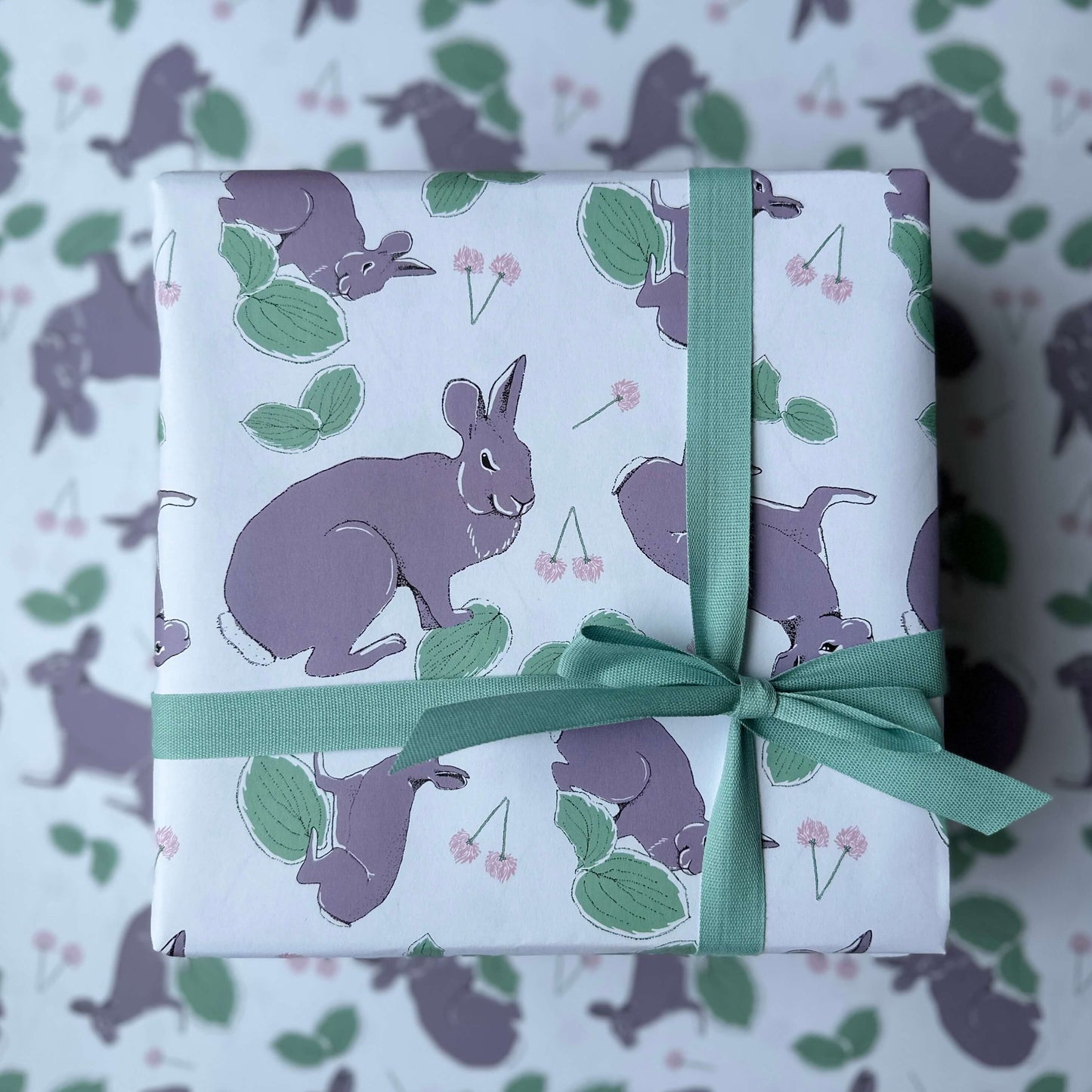 Rabbit Wonders Wrapping Paper - Natural/Brown
