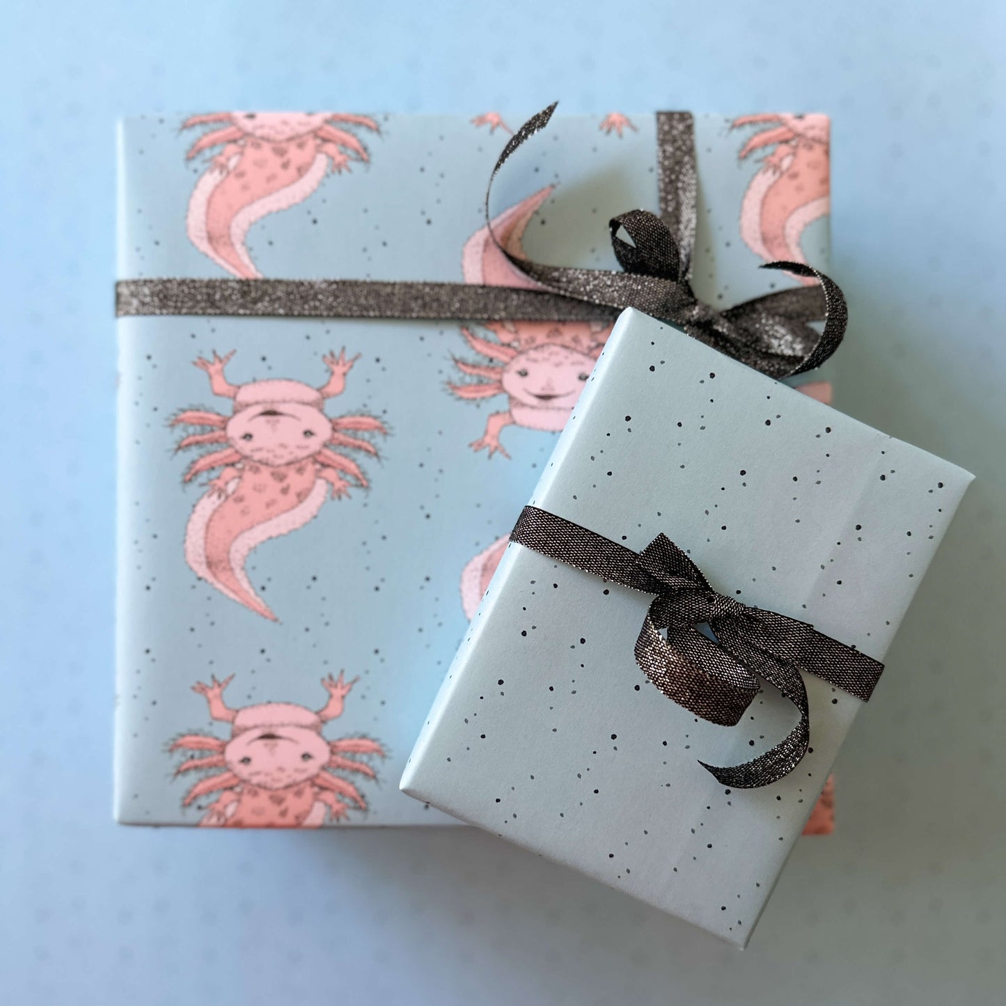Axolotl Wrapping Paper and Tags