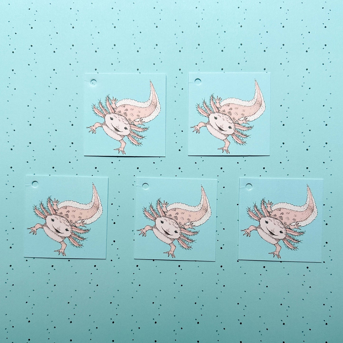 Axolotl Wrapping Paper and Tags