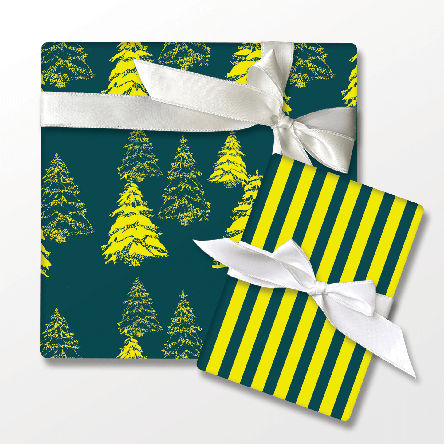 Bright Christmas Trees in Green – Double-Sided Holiday Wrapping Paper