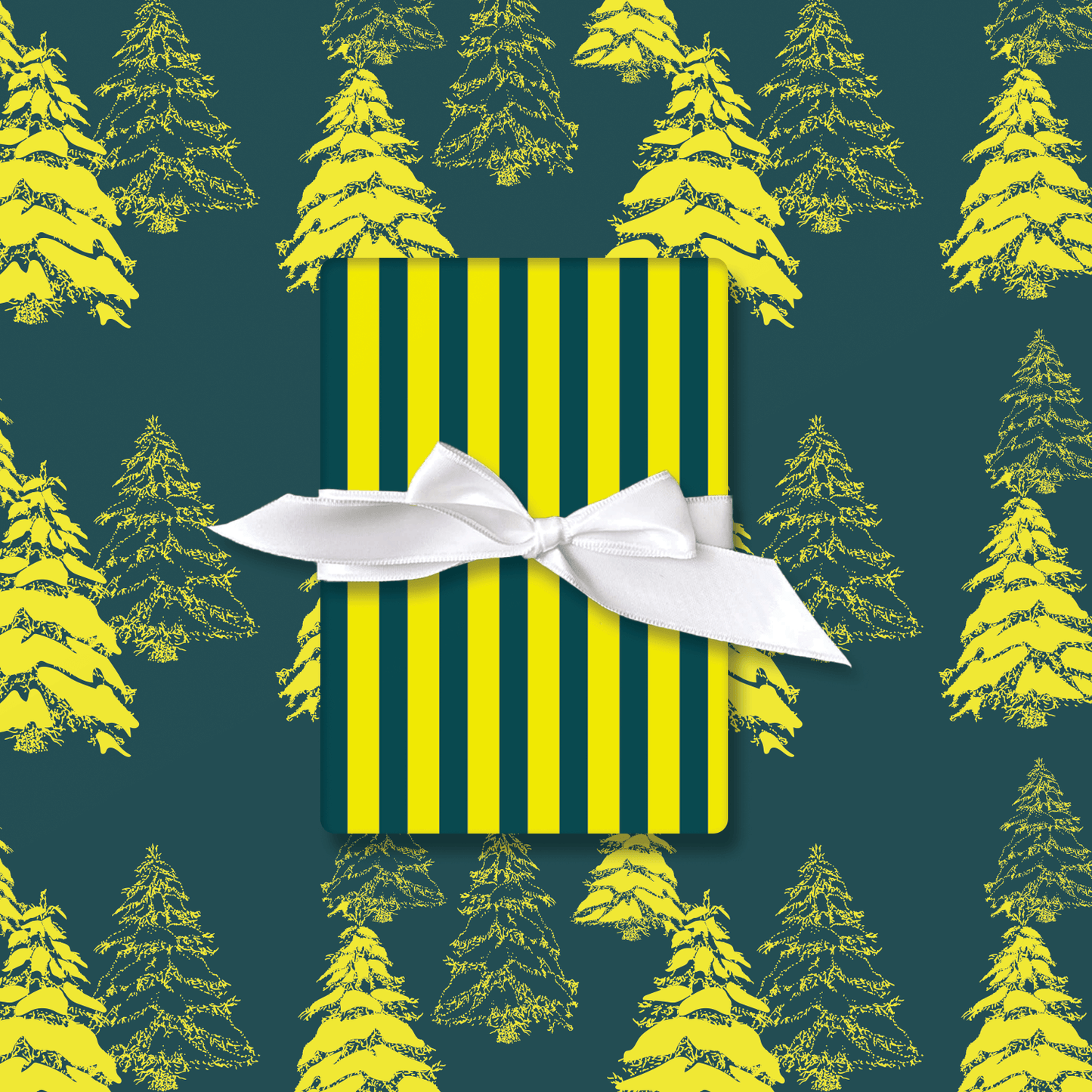 Bright Christmas Trees in Green – Double-Sided Holiday Wrapping Paper