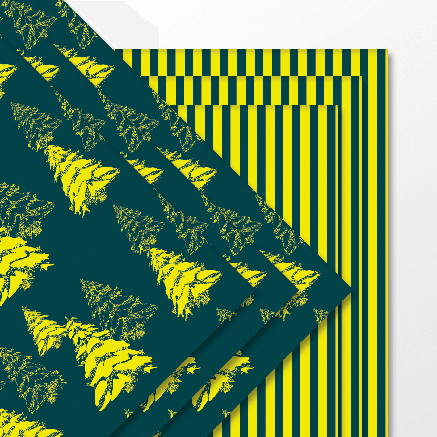 Bright Christmas Trees in Green – Double-Sided Holiday Wrapping Paper