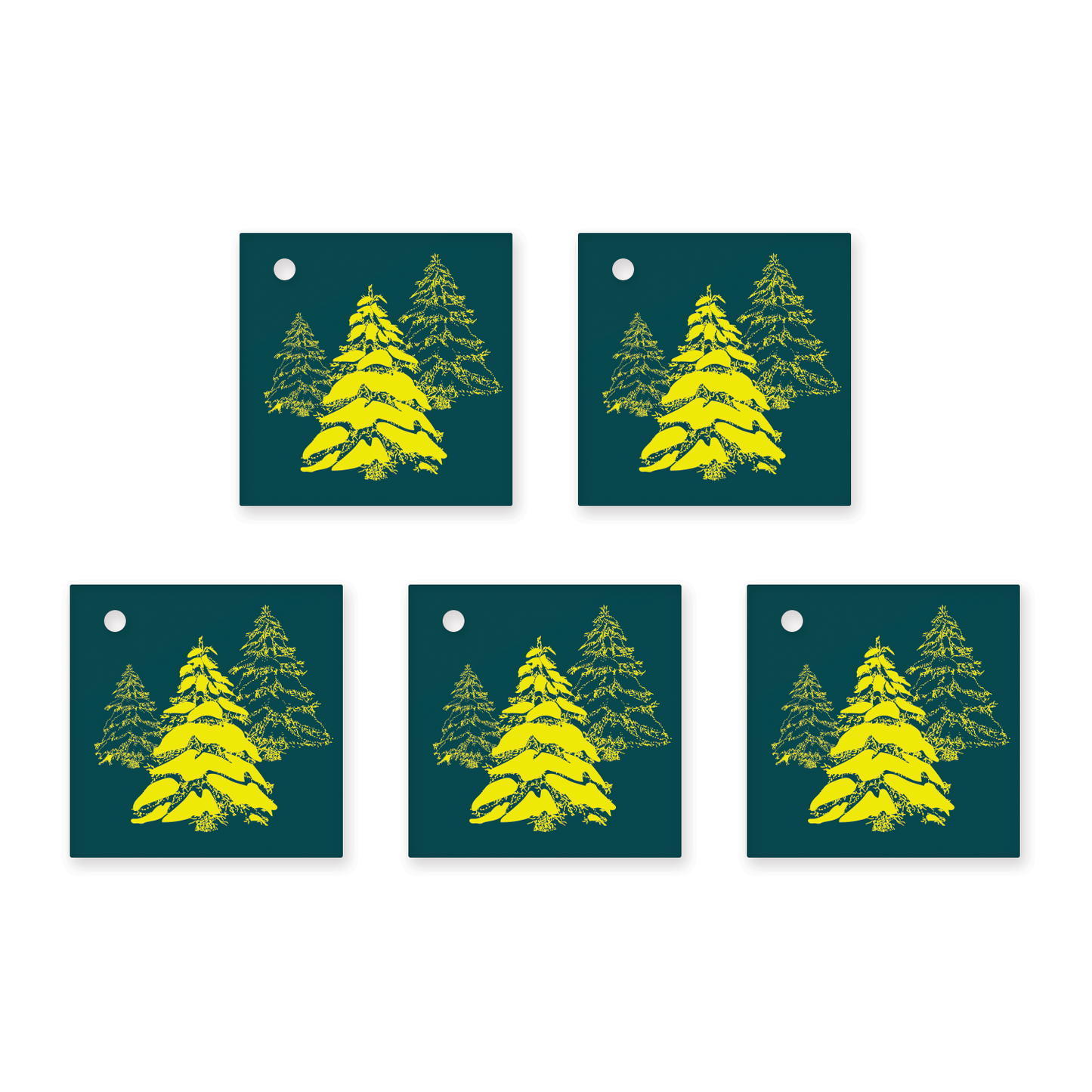 Bright Christmas Trees in Green – Double-Sided Holiday Wrapping Paper