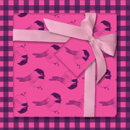 Chickadee Cheer – Double-Sided Holiday Wrapping Paper