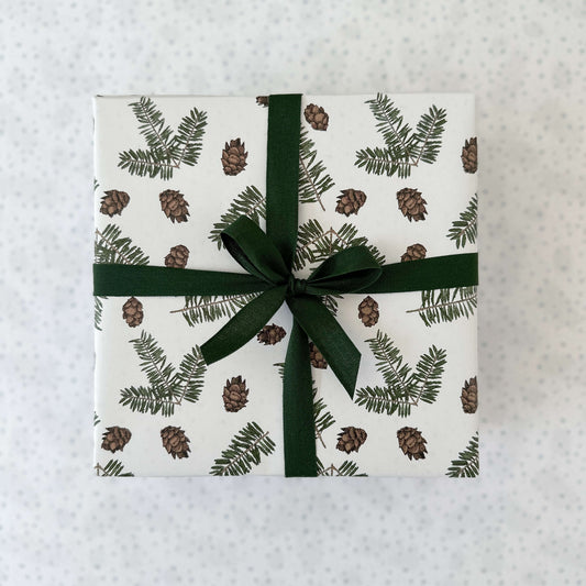 Pine Cone Wrapping Paper and Tags