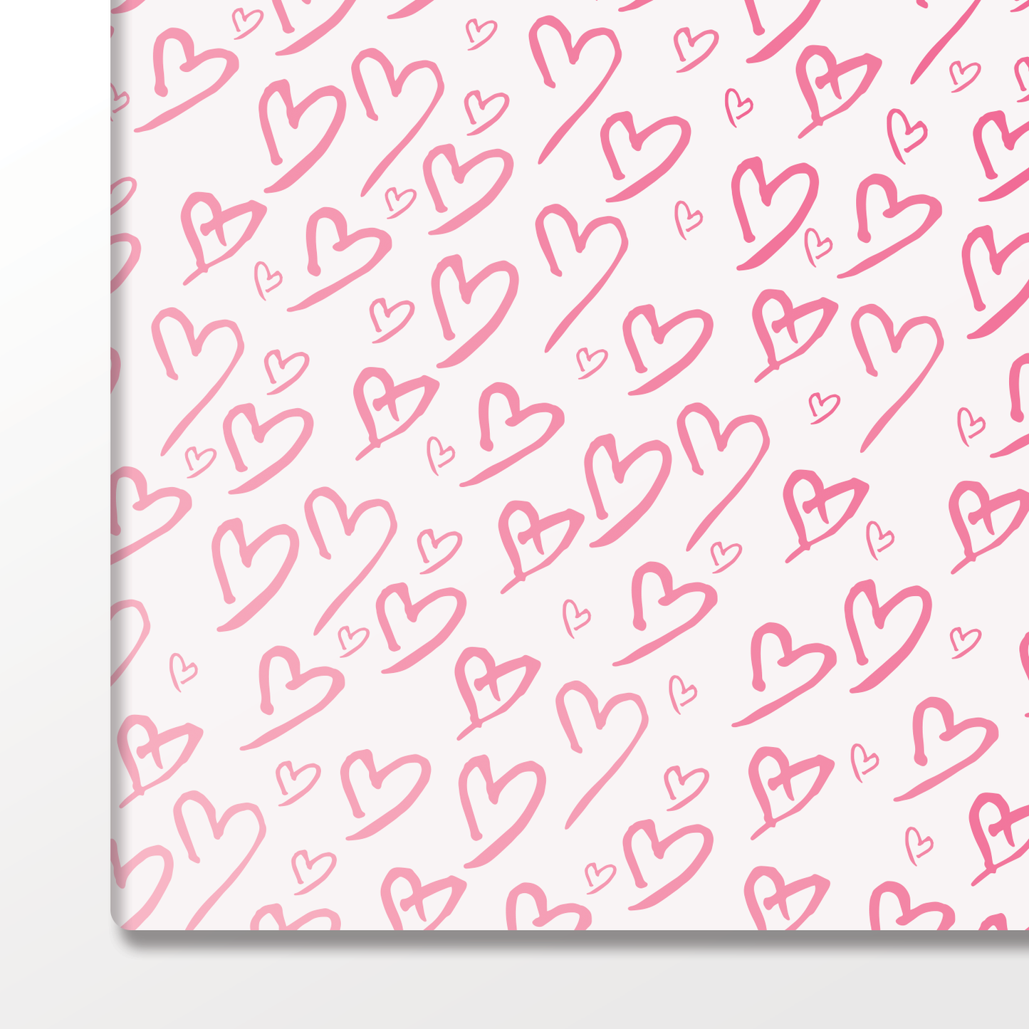 Pink Hearts Wrapping Paper and Tags