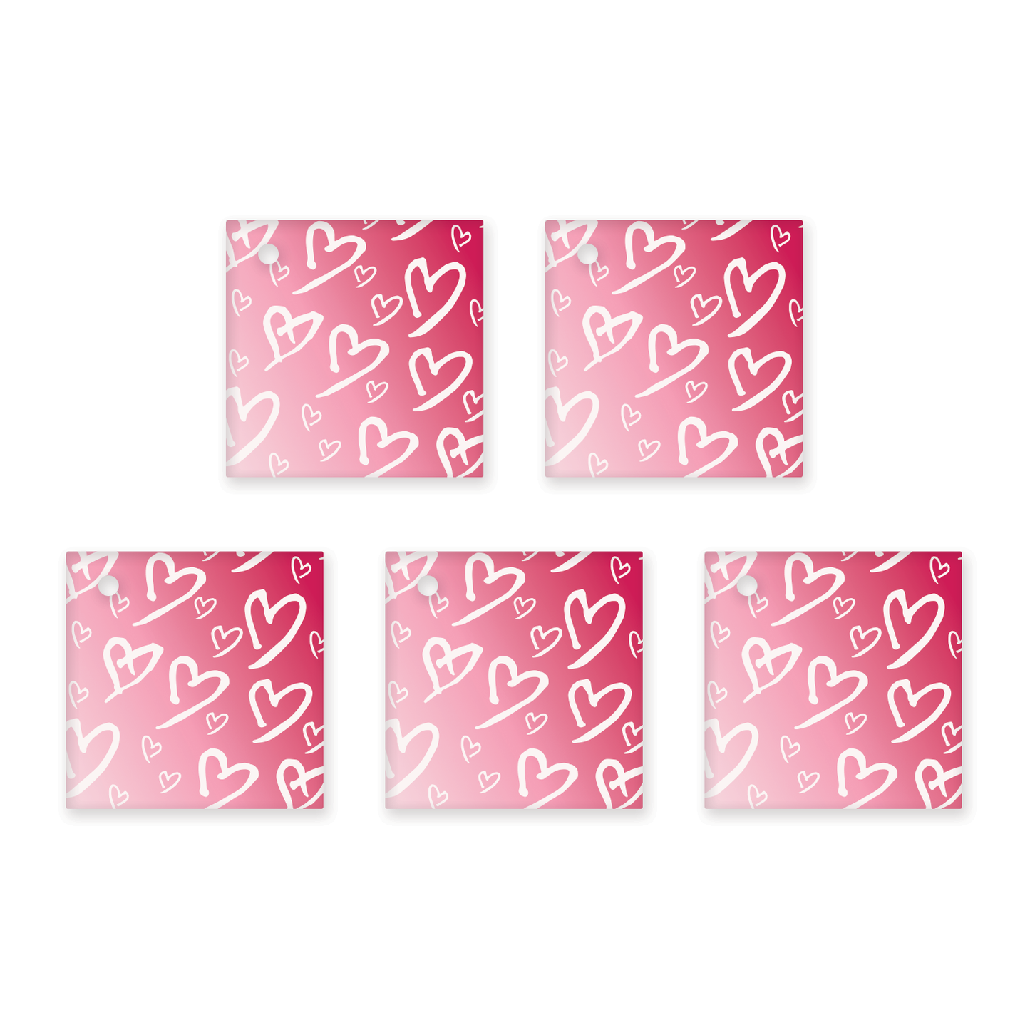 Pink Hearts Wrapping Paper and Tags