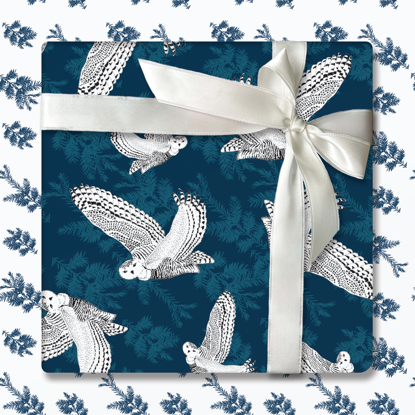 Snowy Owl Wrapping Paper and Tags