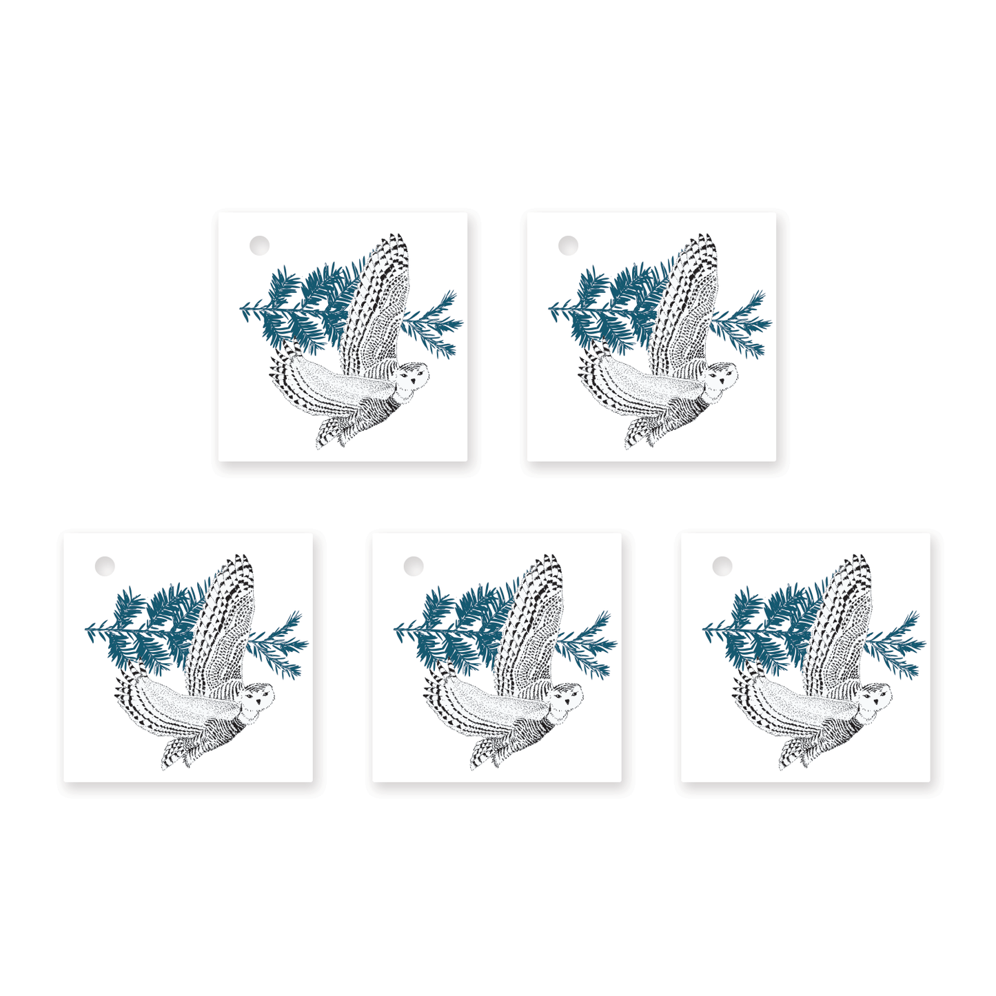 Snowy Owl Wrapping Paper and Tags
