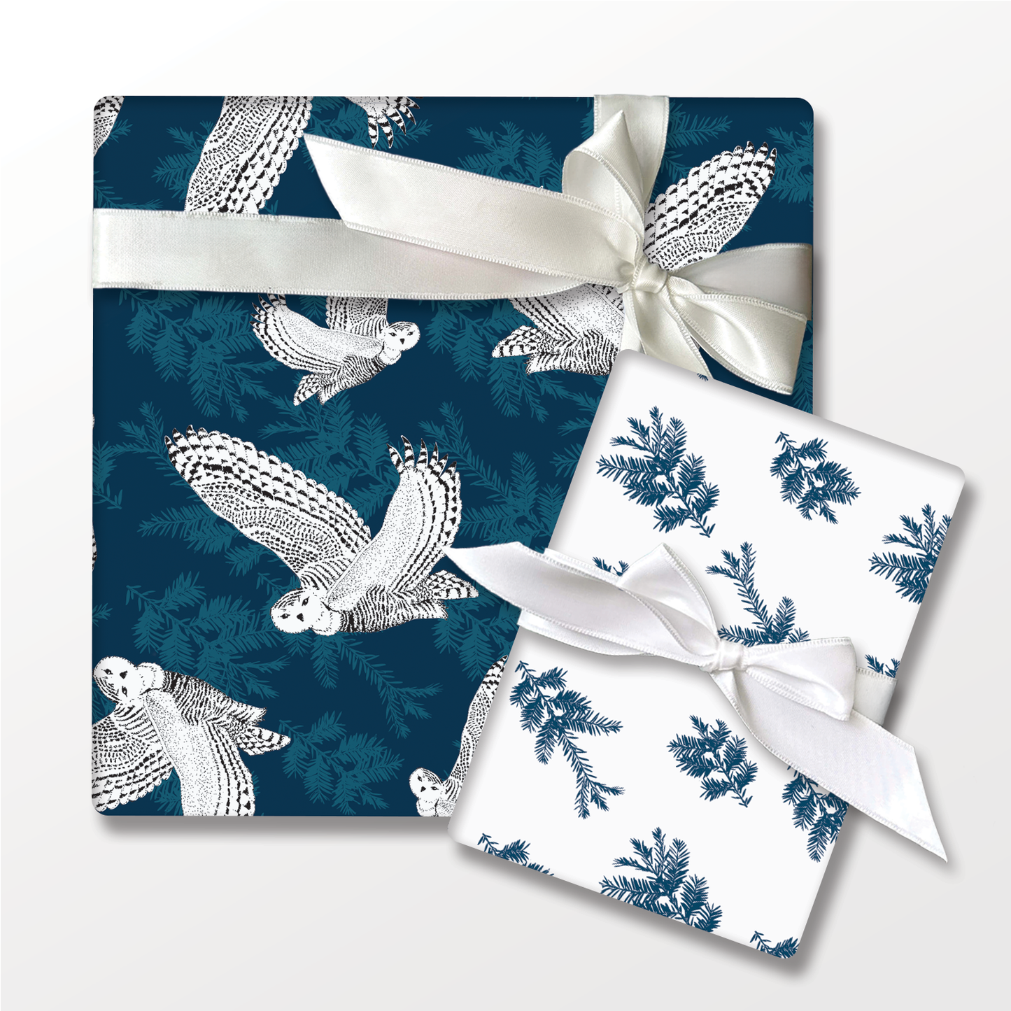 Snowy Owl Wrapping Paper and Tags