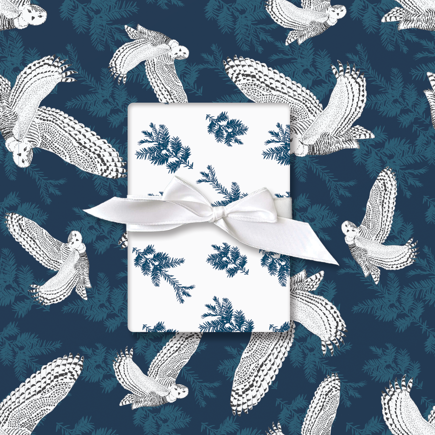 Snowy Owl Wrapping Paper and Tags