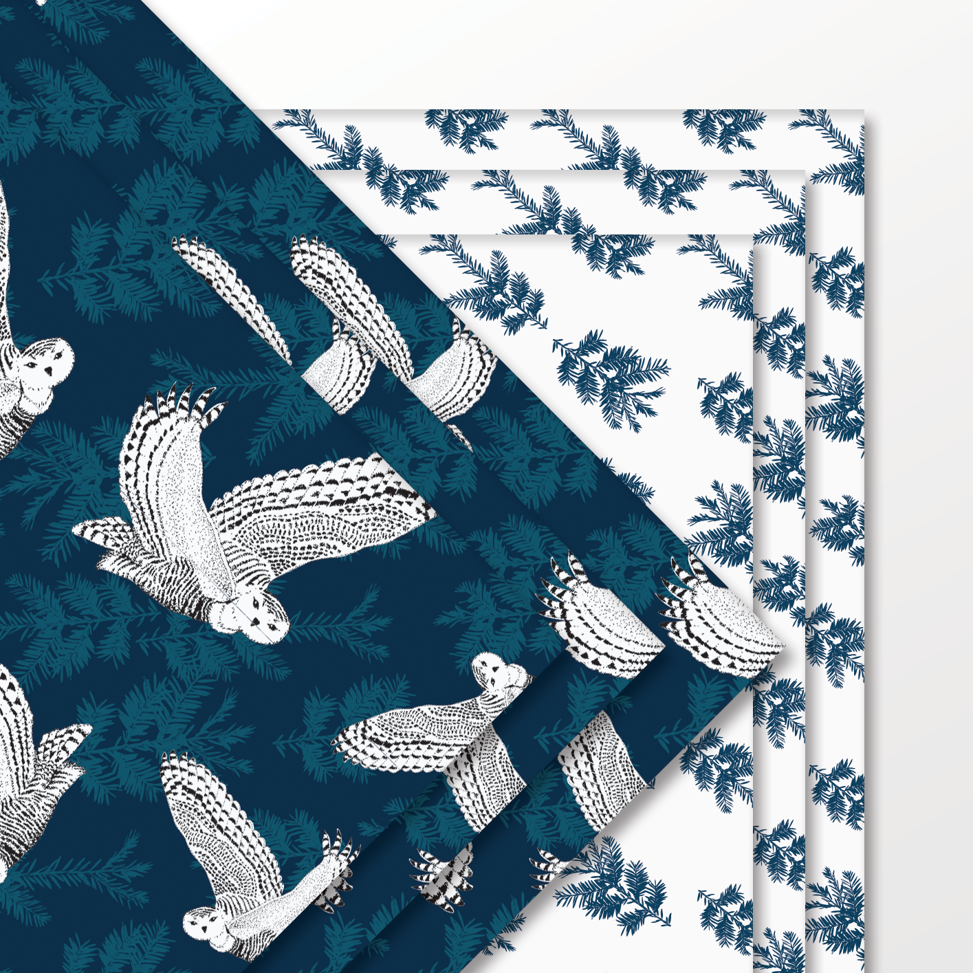 Snowy Owl Wrapping Paper and Tags