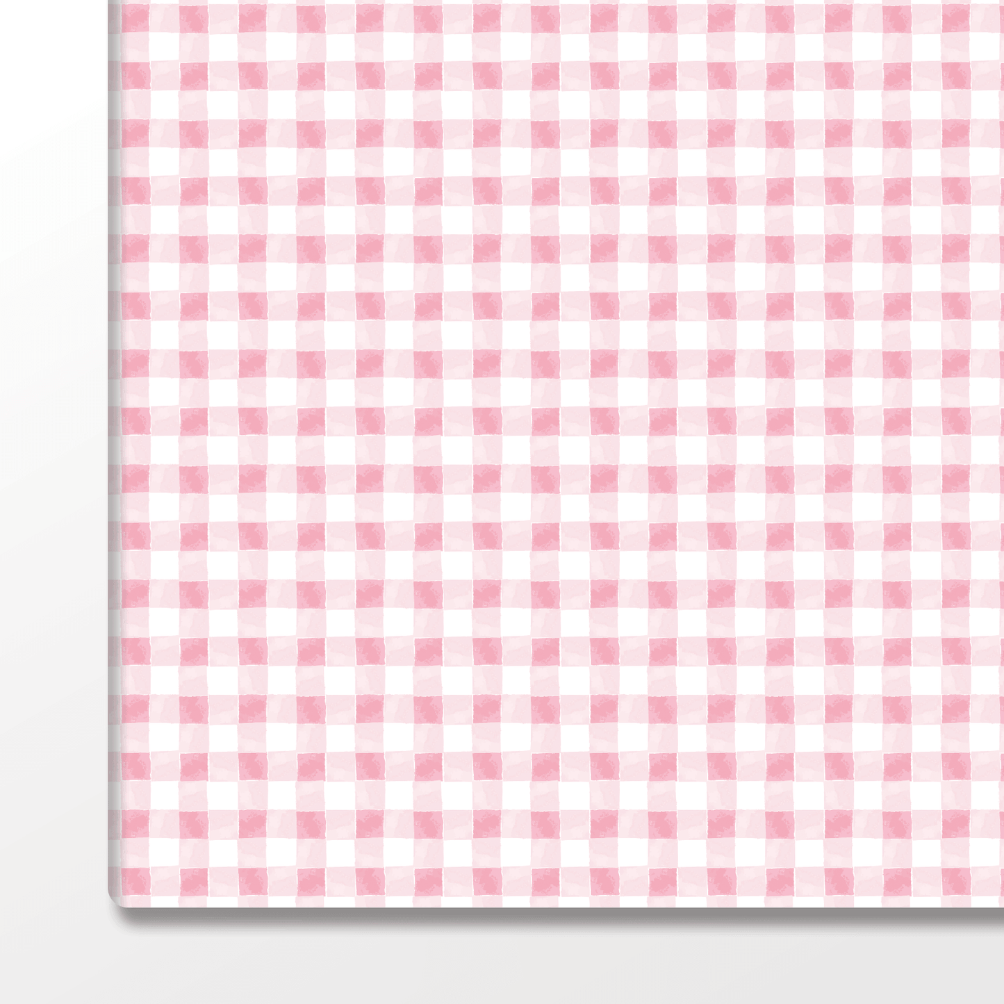 Pink Watercolor Gingham Wrapping Paper