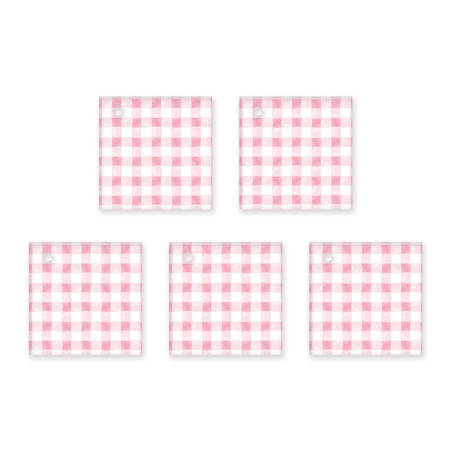 Pink Watercolor Gingham Wrapping Paper