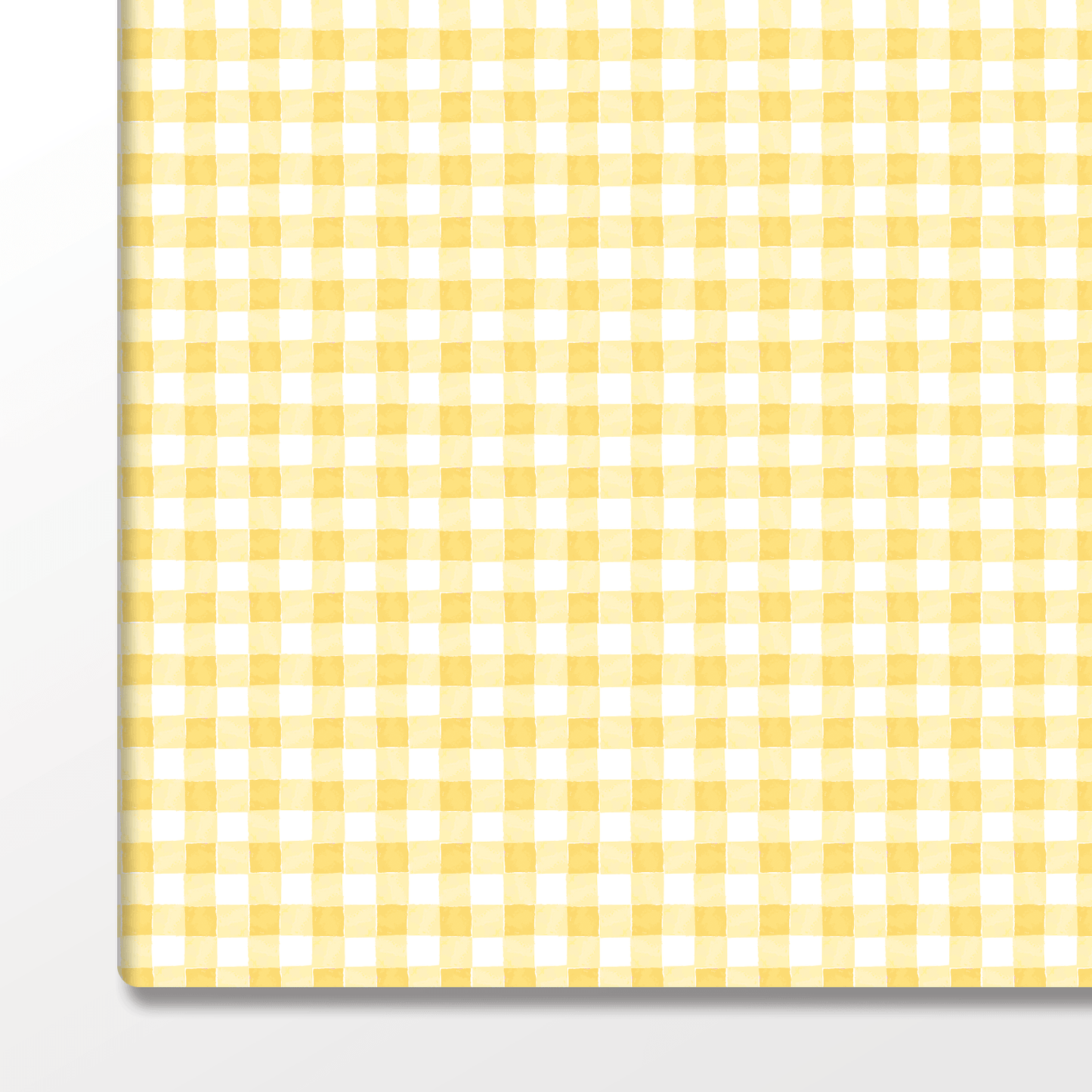 Yellow Watercolor Gingham Wrapping Paper