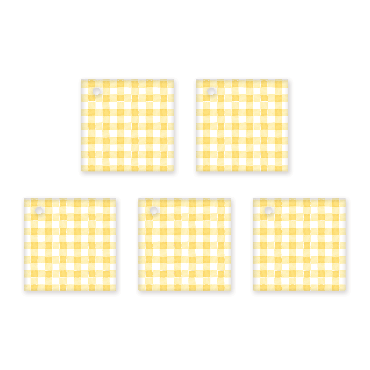 Yellow Watercolor Gingham Wrapping Paper