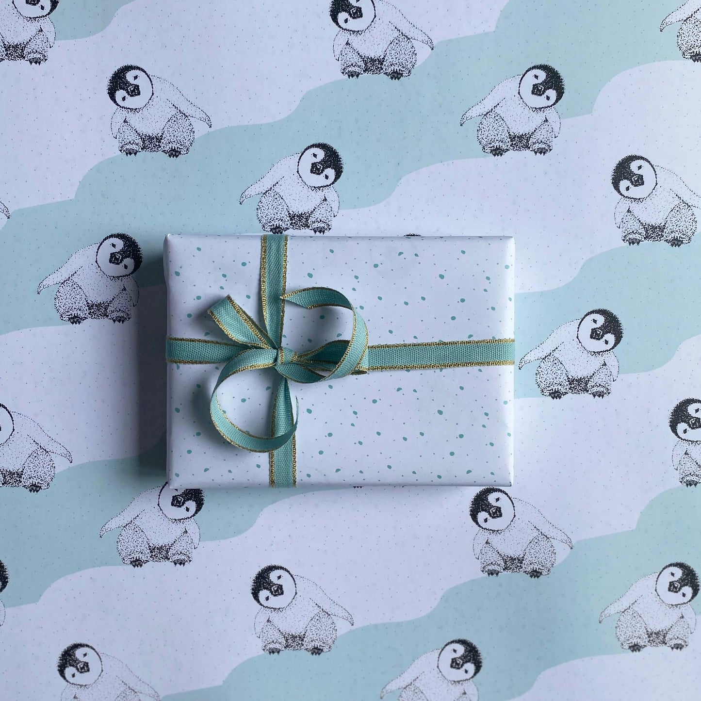 Baby Penguin Wrapping Paper and Tags