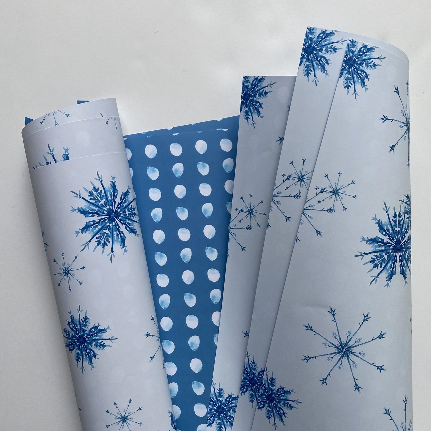 Blue Snowflake Wrapping Paper