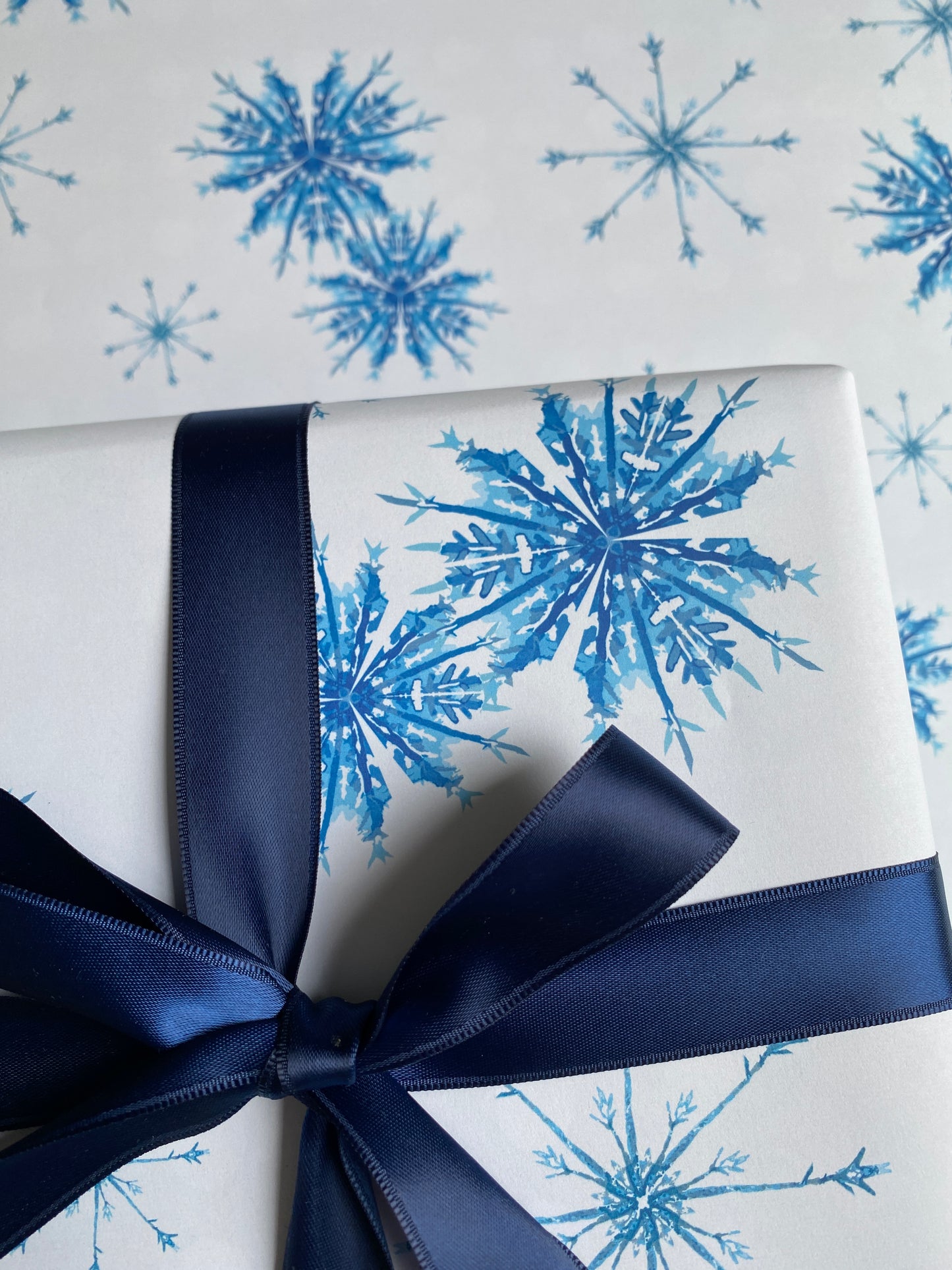 Blue Snowflake Wrapping Paper