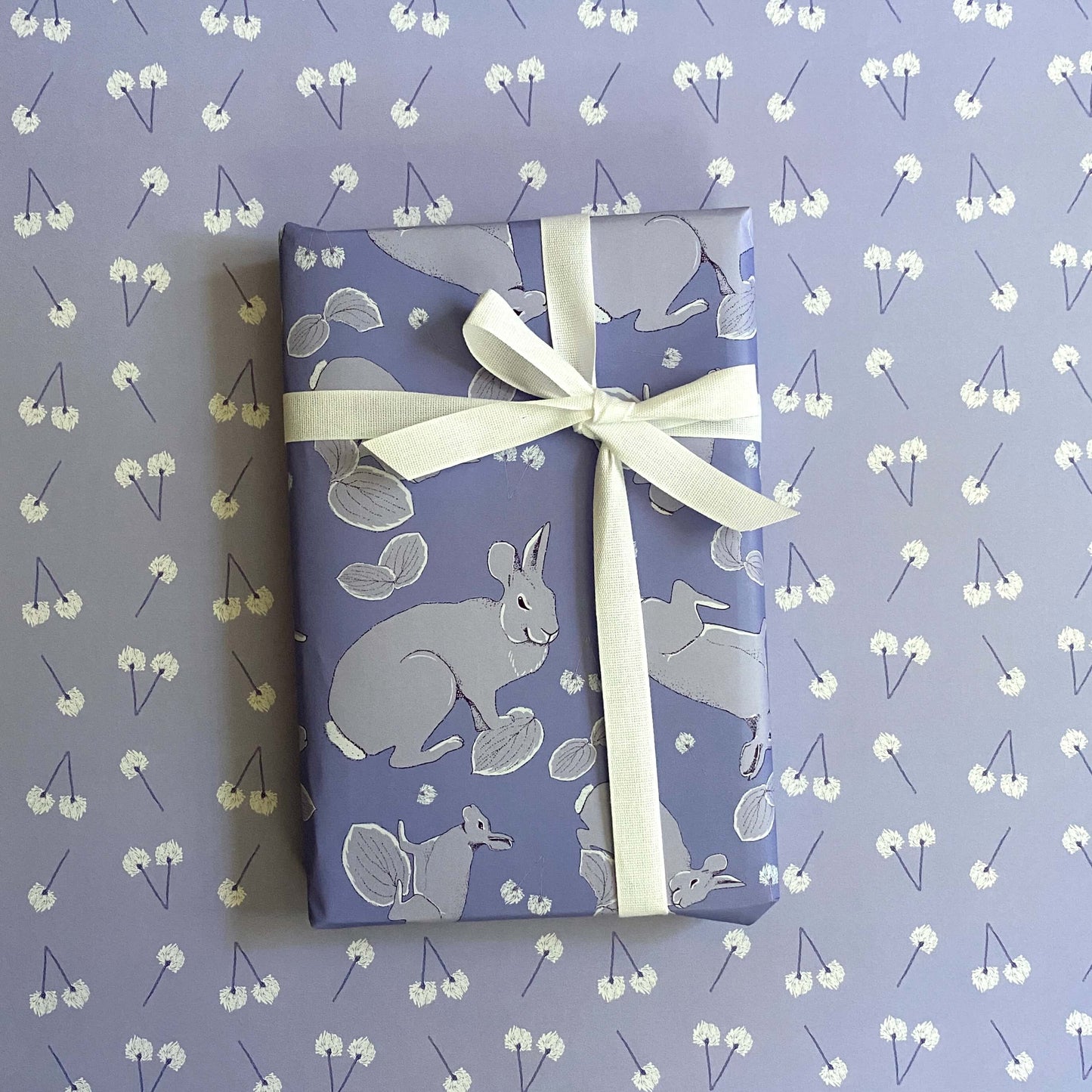 Rabbit Wonders Wrapping Paper - Natural/Brown